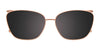 EasyClip EC552 Eyeglasses with Clip-on Sunglasses | Size 53 / Brown Marbled & Red