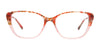 EasyClip EC552 Eyeglasses with Clip-on Sunglasses | Size 53 / Brown Marbled & Red