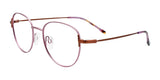 EasyClip EC553 Eyeglasses with Clip-on Sunglasses Dark Rose Gold & Dark Copper