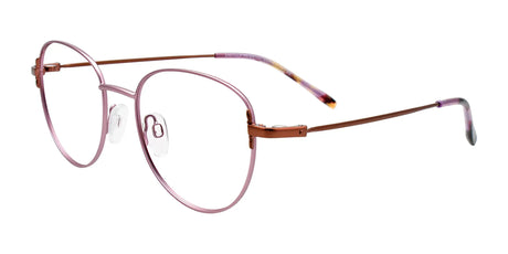 EasyClip EC553 Eyeglasses with Clip-on Sunglasses Dark Rose Gold & Dark Copper