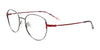 EasyClip EC553 Eyeglasses with Clip-on Sunglasses | Size 50 / Dark Steel & Burgundy