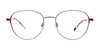EasyClip EC553 Eyeglasses with Clip-on Sunglasses | Size 50 / Dark Rose Gold & Dark Copper