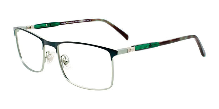 EasyClip EC554 Eyeglasses | Size 50 / Satin Dark Teal & Light Green