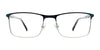 EasyClip EC554 Eyeglasses | Size 50 / Satin Dark Teal & Light Green