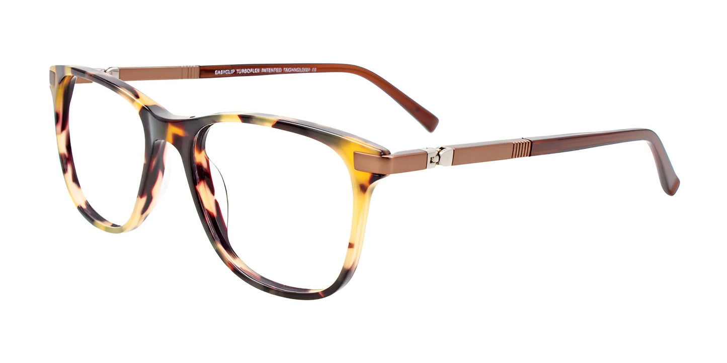 EasyClip EC555 Eyeglasses Demi Amber & Matt Brown