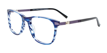 EasyClip EC555 Eyeglasses Blue Marbled & Matt Blue