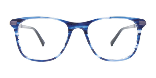 EasyClip EC555 Eyeglasses / Size 48 / Blue Marbled & Matt Blue
