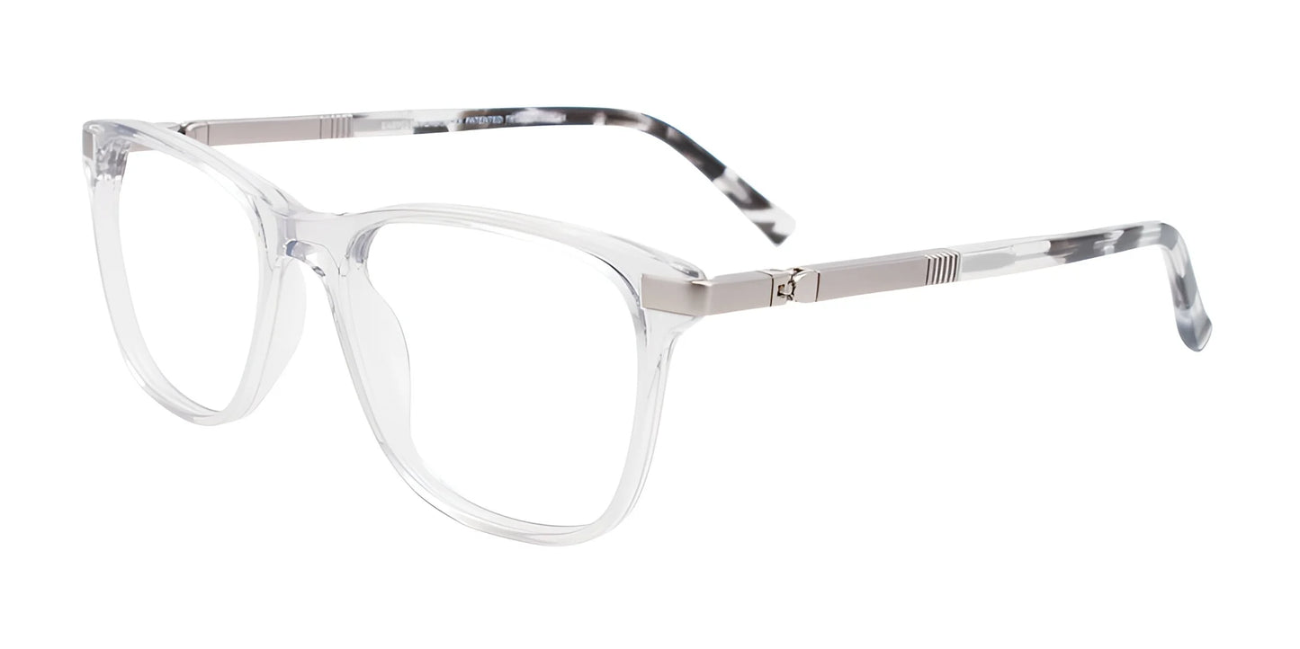 EasyClip EC555 Eyeglasses Crystal & Matt Silver