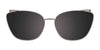 EasyClip EC556 Eyeglasses with Clip-on Sunglasses | Size 53 / Cryst Lt Brown Marb & Lt Teal