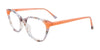 EasyClip EC556 Eyeglasses with Clip-on Sunglasses | Size 53 / Lt Coral & Crys Lt Grey Marb