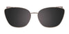 EasyClip EC556 Eyeglasses with Clip-on Sunglasses | Size 53 / Cryst Lt Brown Marb & Lt Teal
