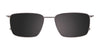 EasyClip EC560 Eyeglasses with Clip-on Sunglasses | Size 53 / Satin Black & Satin Silver