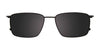 EasyClip EC560 Eyeglasses with Clip-on Sunglasses | Size 53 / Satin Black & Satin Silver