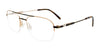 EasyClip EC561 Eyeglasses with Clip-on Sunglasses | Size 56 / Satin Brown Marbled & Gold