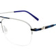 Satin Blue Marbled & Silver