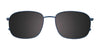 EasyClip EC561 Eyeglasses with Clip-on Sunglasses | Size 56 / Satin Blue Marbled & Silver