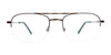 EasyClip EC561 Eyeglasses with Clip-on Sunglasses | Size 56 / Satin Blue Marbled & Silver