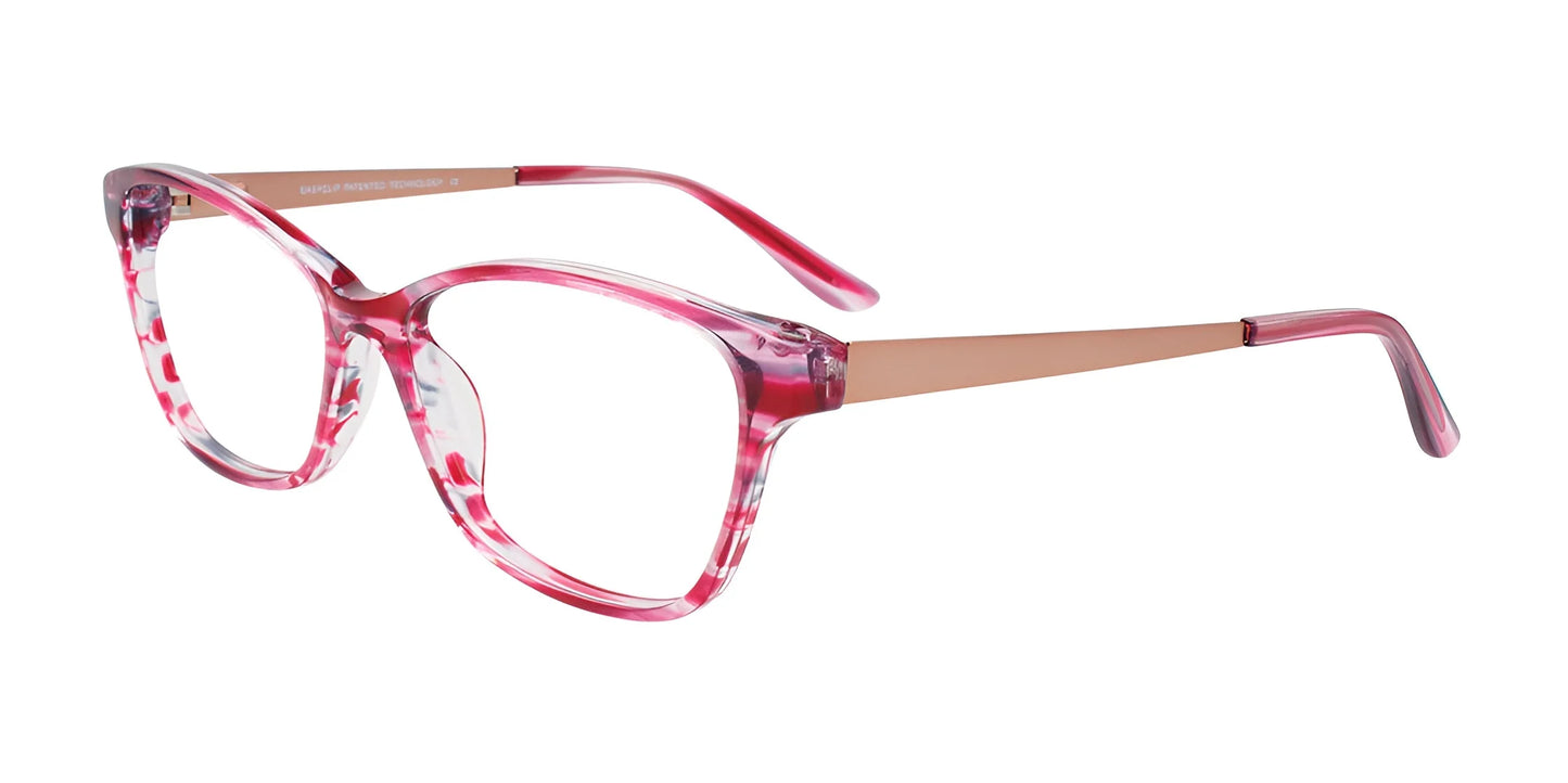 EasyClip EC562 Eyeglasses with Clip-on Sunglasses Pink & Red Marb / Matt Light Pnk