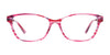 EasyClip EC562 Eyeglasses with Clip-on Sunglasses | Size 56 / Pink & Red Marb/Matt Light Pnk