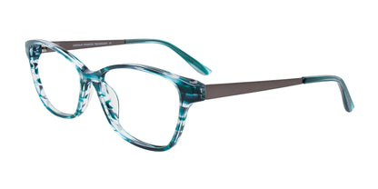 EasyClip EC562 Eyeglasses Teal & Grey Marbled / Matt Steel