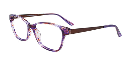 EasyClip EC562 Eyeglasses Purple & Brown Marb / Matt Brz