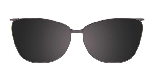 EasyClip EC563 Eyeglasses with Clip-on Sunglasses / Size 56 / Cry Lt Br & Blk Mb & Dem Amb