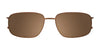 EasyClip EC565 Eyeglasses with Clip-on Sunglasses | Size 57 / Brown Brushed Metal & Black