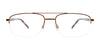 EasyClip EC565 Eyeglasses with Clip-on Sunglasses | Size 57 / Brown Brushed Metal & Black