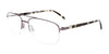 EasyClip EC565 Eyeglasses with Clip-on Sunglasses | Size 57 / Taupe Brushed Metal