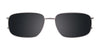 EasyClip EC565 Eyeglasses with Clip-on Sunglasses | Size 57 / Brown Brushed Metal & Black