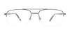 EasyClip EC565 Eyeglasses with Clip-on Sunglasses | Size 57 / Brown Brushed Metal & Black