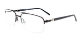 EasyClip EC565 Eyeglasses with Clip-on Sunglasses Matt Black