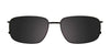 EasyClip EC565 Eyeglasses with Clip-on Sunglasses | Size 57 / Brown Brushed Metal & Black