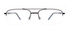 EasyClip EC565 Eyeglasses with Clip-on Sunglasses | Size 57 / Brown Brushed Metal & Black