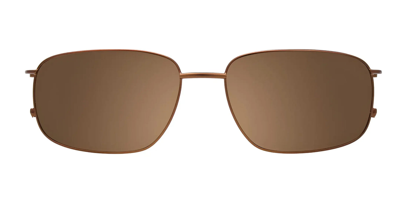 Discover the epitome of luxury eyewear with these brown rectangular sunglasses, designed with a sophisticated thin metal frame. Exquisitely crafted for both style and comfort, their versatility stands toe-to-toe with that of the EasyClip EC565 Eyeglasses, complete with clip-on sunglasses in Color №010.