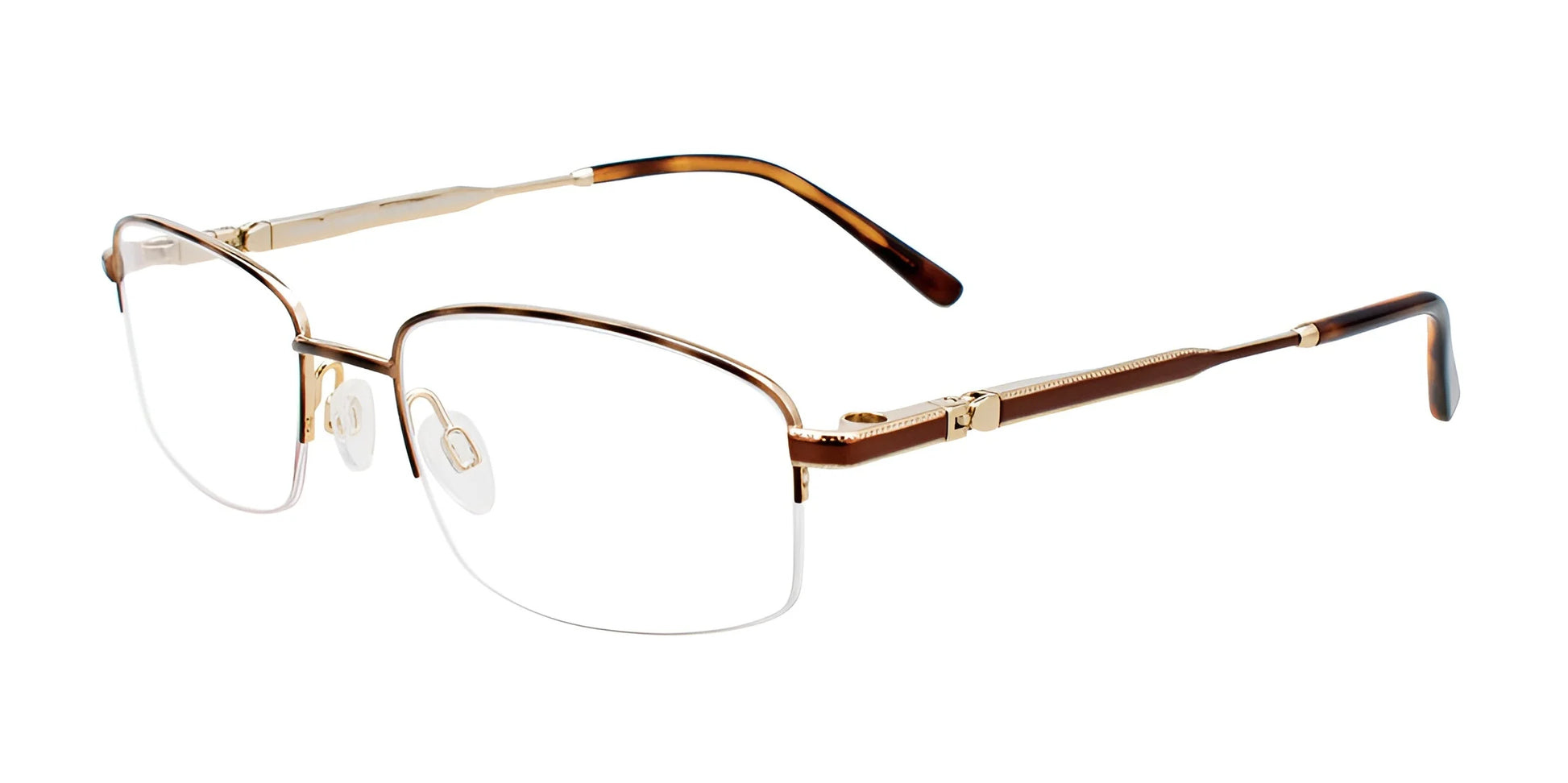 EasyClip EC566 Eyeglasses with Clip-on Sunglasses Tortoise Black & Beige
