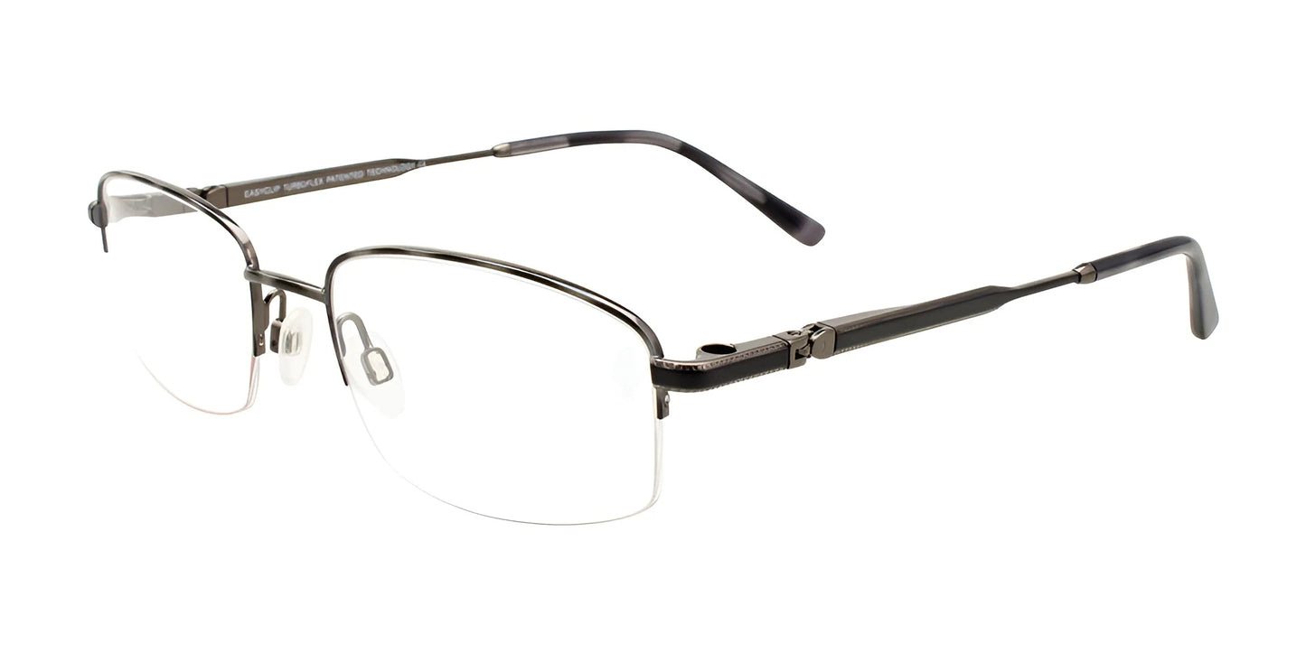 EasyClip EC566 Eyeglasses with Clip-on Sunglasses Tortoise Black & Grey