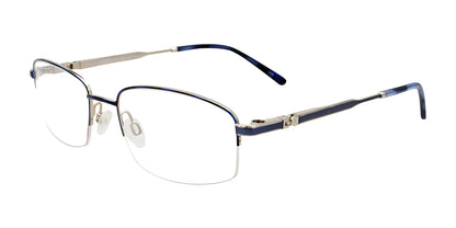 EasyClip EC566 Eyeglasses with Clip-on Sunglasses Tortoise Black & Blue