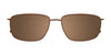 EasyClip EC567 Eyeglasses with Clip-on Sunglasses | Size 56 / Satin Brown & Matt Silver