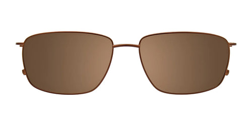 EasyClip EC567 Eyeglasses with Clip-on Sunglasses / Size 56 / Satin Brown & Matt Silver