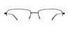 EasyClip EC567 Eyeglasses with Clip-on Sunglasses | Size 56 / Satin Brown & Matt Silver