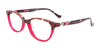 EasyClip EC568 Eyeglasses | Size 46 / Red Marb & Cryst Red/Red Marb