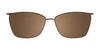 EasyClip EC570 Eyeglasses with Clip-on Sunglasses | Size 56 / Matt Brown & Shiny Plum