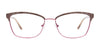 EasyClip EC570 Eyeglasses with Clip-on Sunglasses | Size 56 / Matt Brown & Shiny Plum
