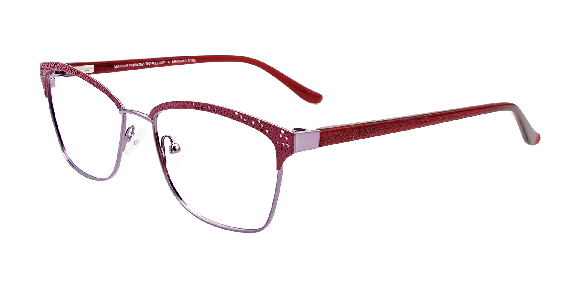EasyClip EC570 Eyeglasses Matt Pink & Shiny Grey
