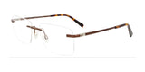 EasyClip EC571 Eyeglasses with Clip-on Sunglasses Satin Brown