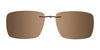 EasyClip EC571 Eyeglasses with Clip-on Sunglasses | Size 54 / Satin Brown