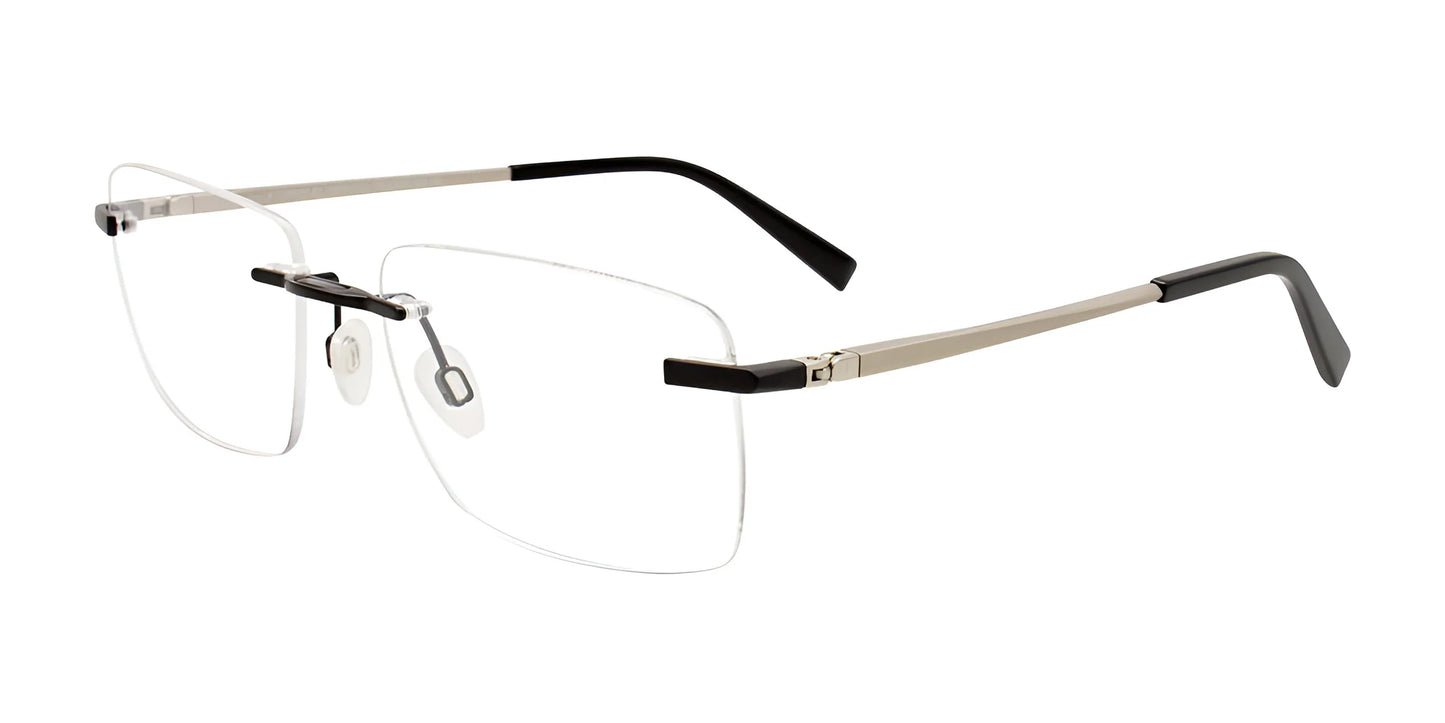 EasyClip EC571 Eyeglasses Satin Black / Matt Light Steel