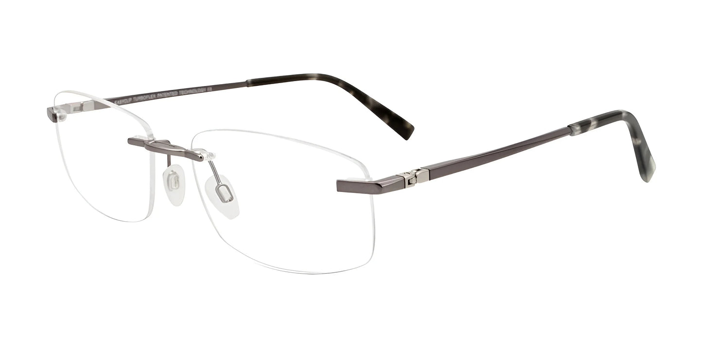 EasyClip EC572 Eyeglasses with Clip-on Sunglasses Satin Grey