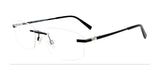 EasyClip EC572 Eyeglasses with Clip-on Sunglasses Satin Black